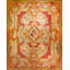 Tapis large en laine antique à tissage plat Aubusson