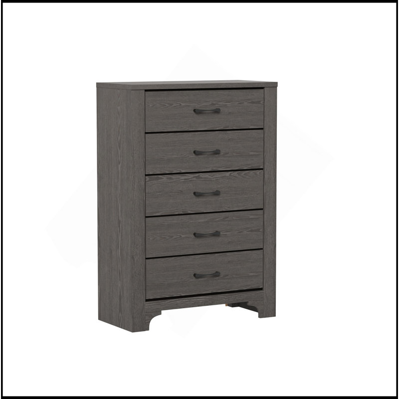Commode brune à 5 tiroirs