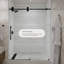  Cosmo 64 - Porte de douche coulissante sans cadre 68 x 77 po en verre trempé transparent 3/8 po-136370392