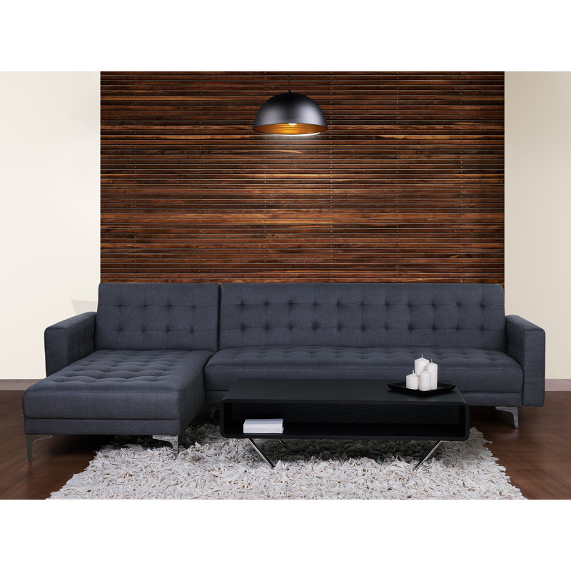 Bill 4 Seater Sofa Bed, Dark Grey/Blue
