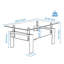 Table basse rectangulaire moderne en verre, table basse transparente pour le salon