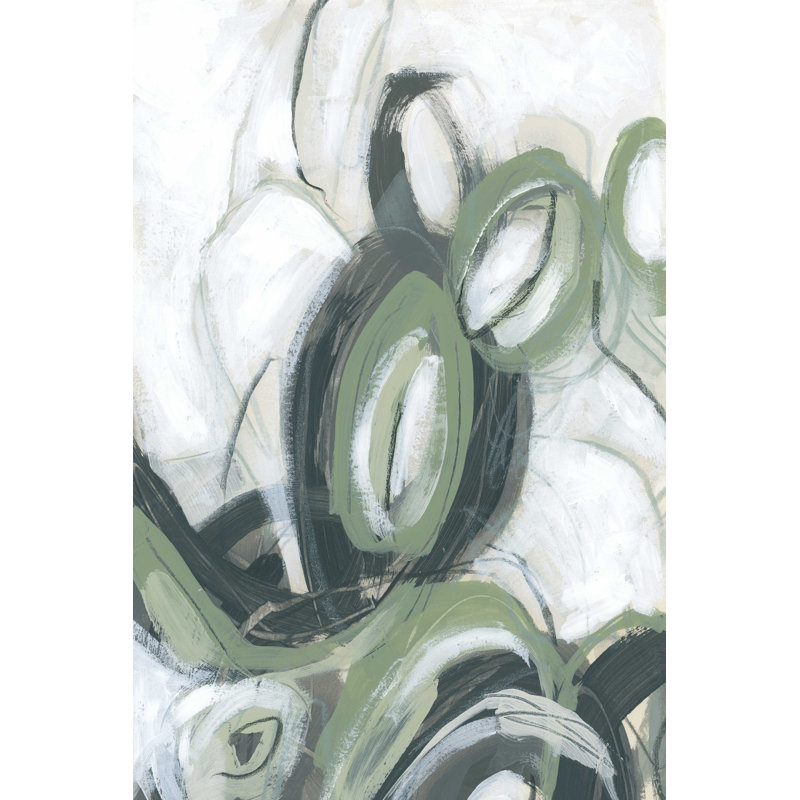 «Green Cycle I» par June Erica Vess - reproduction d'art sur toile tendue, H 18 po x l 12 po x P 1,25 po