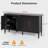 Collynns 58" W Sideboard Cabinet With Adjustable Shelves And 4 Doors Set Of 2-1886748475