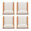 Ensemble de 4 chaises Charlotte Brown