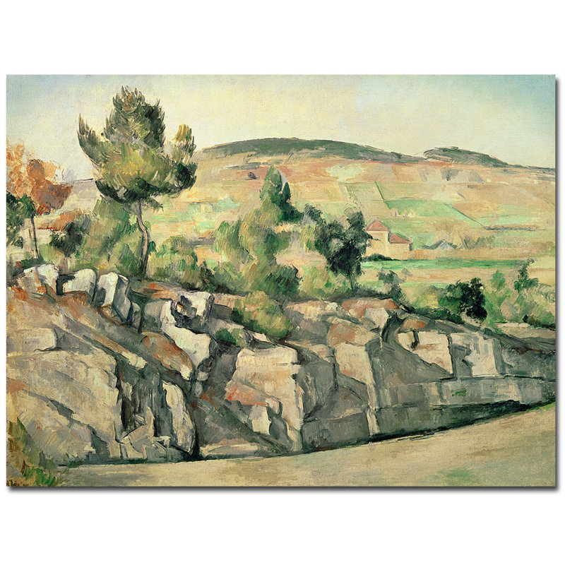 Colline en Provence; 1886 par Paul Cezanne - reproduction d'art sur toile, H 18 po x l 24 po x P 2 po