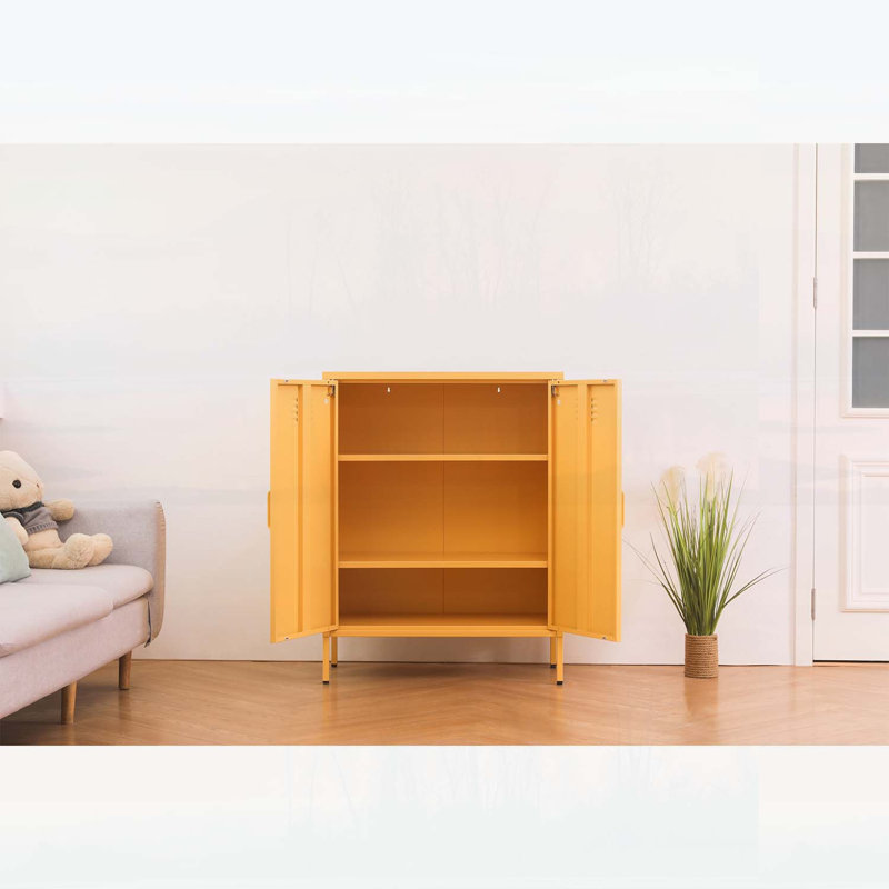 Armoire de rangement durable et multifonctionnelle en métal avec tablettes réglables et conception stable pour une utilisation polyvalente