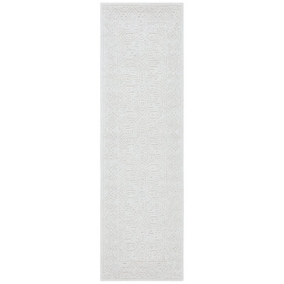 Tapis géométrique en laine / coton touffeté à la main Jellisa