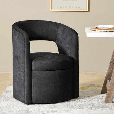 Chaise de salle à manger moderne avec rangement de 25,5 po Aadhira