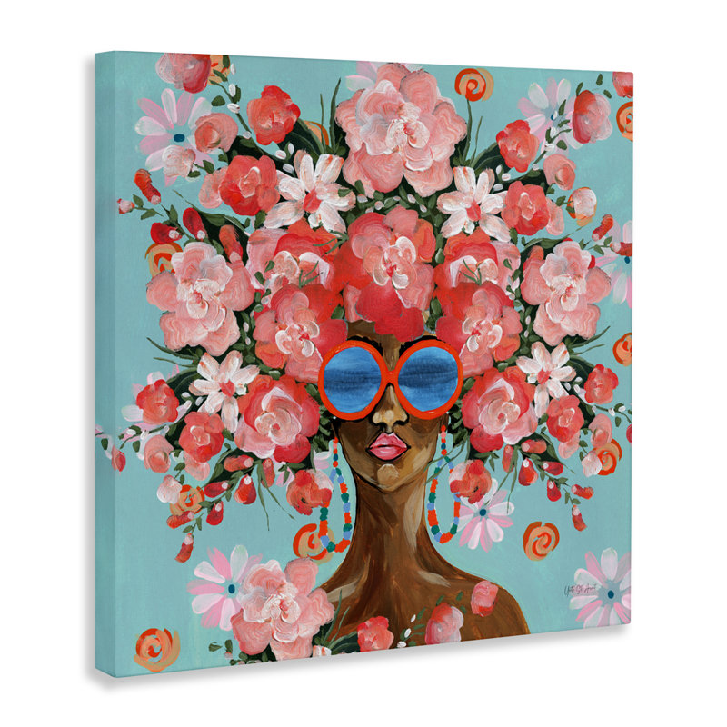 Toile florale «Sunning In Florals», conception d'Yvette St. Amant, H 30 po x l 30 po