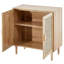 Armoire en rotin, armoire de rangement en rotin avec 2 portes magnétiques et tablettes réglables, armoire buffet-129434436-129434438