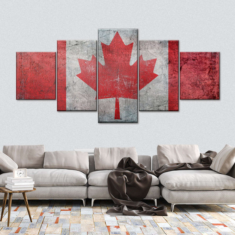 «Canada Flag», reproduction sur toile, H 55 po x l 24 po x P 1,25 po