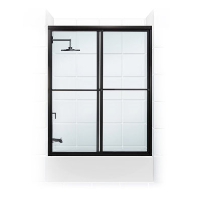 Newport Series 55" W x 57" H Sliding Framed Tub Door
