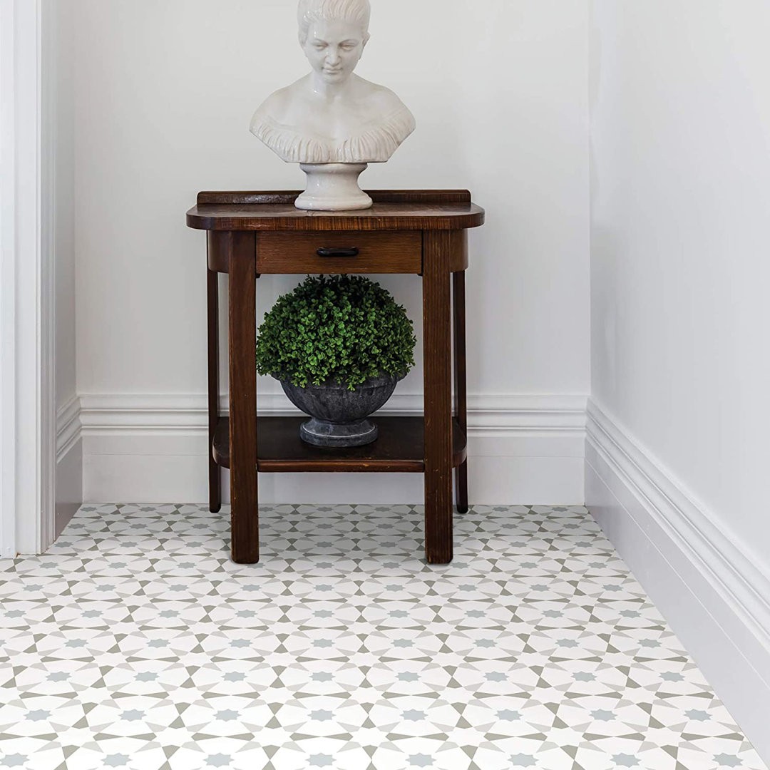 Lapidge 30.48 x 30.48 cm PVC Tile in Off-White