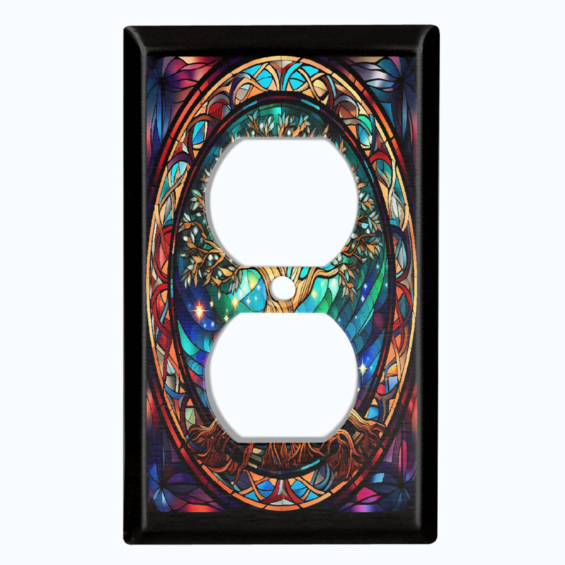 Christmas Festive Tree Lights 1 - Gang Toggle Light Switch Standard Wall Plate