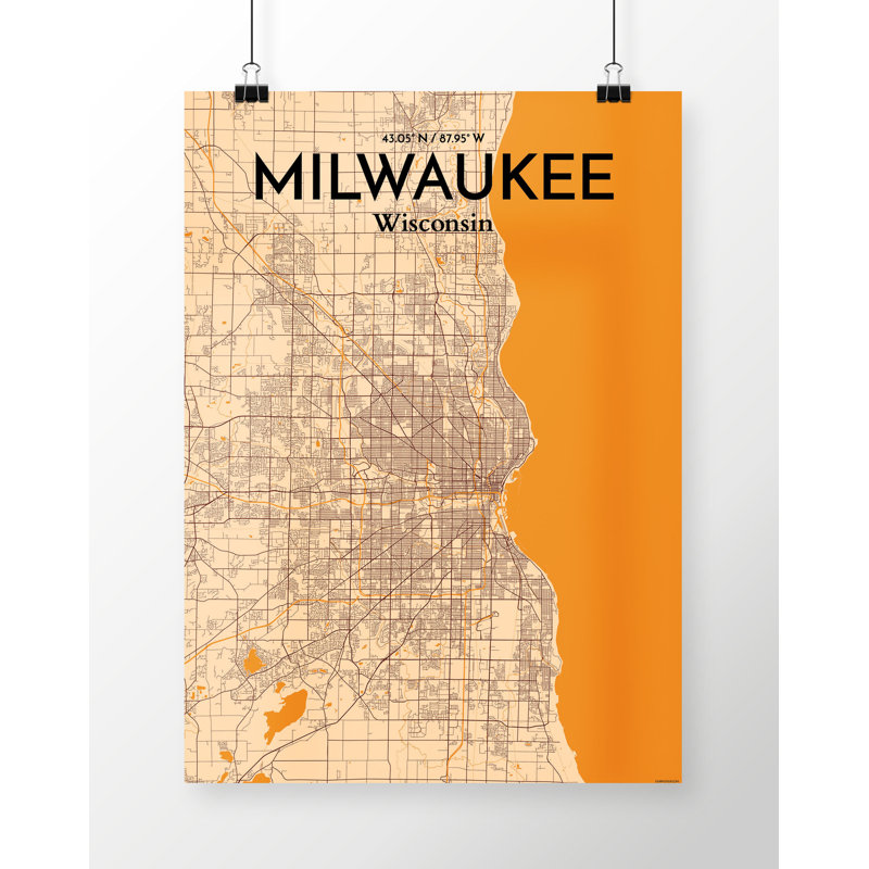 Milwaukee - No Frame Print, 43.2 cm H x 27.9 cm W x 0.1cm D