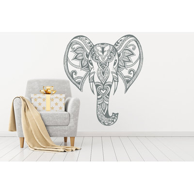 Décalcomanie murale éléphant mehndi Yatton