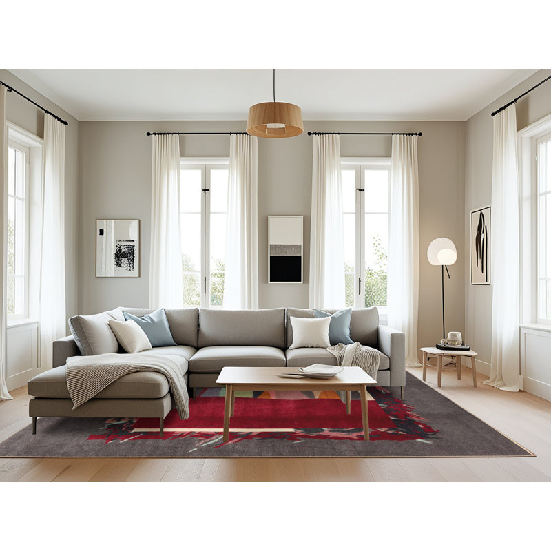 Miland Abstract Indoor Rug, Rectangle 8' x 10'