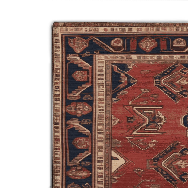 Tapis d'intérieur et d'extérieur brun Persian, Rectangulaire 8 pi x 10 pi