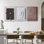 3 Pieces Japandi Canvas Wall Art Print Hanging Wall Decor Set with Rectangle Frame