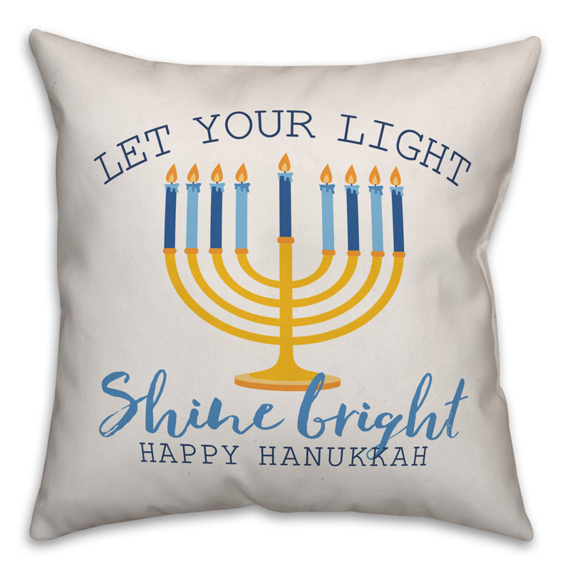  Housse de coussin Let Your Light Shine, 18 po x 18 po, Housse de coussin seulement - sans coussin