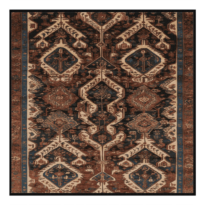 Tapis brun lavable à la machine