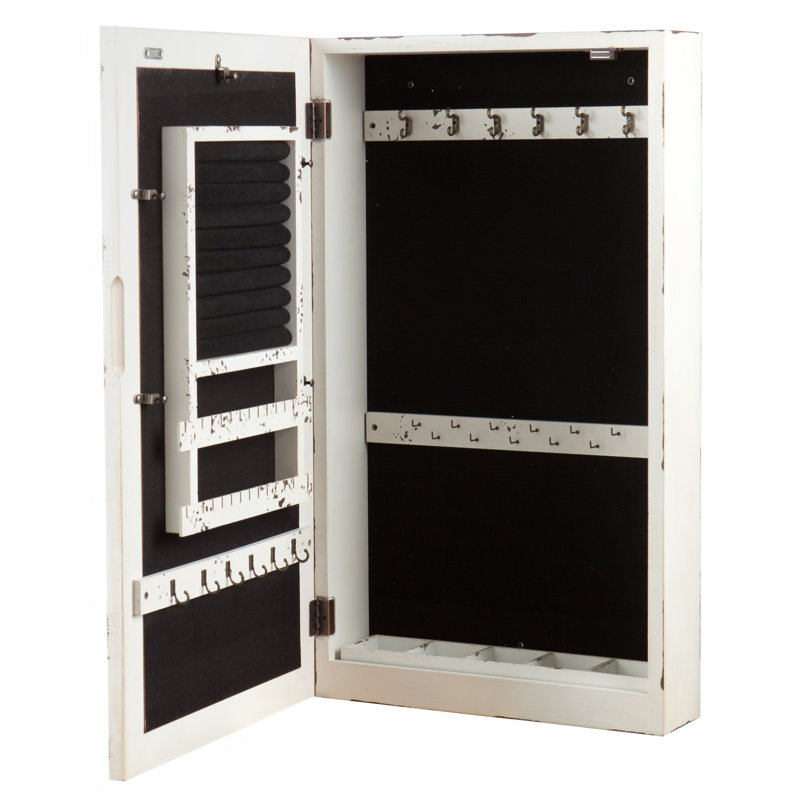 Armoire à bijoux murale avec miroir Ellett