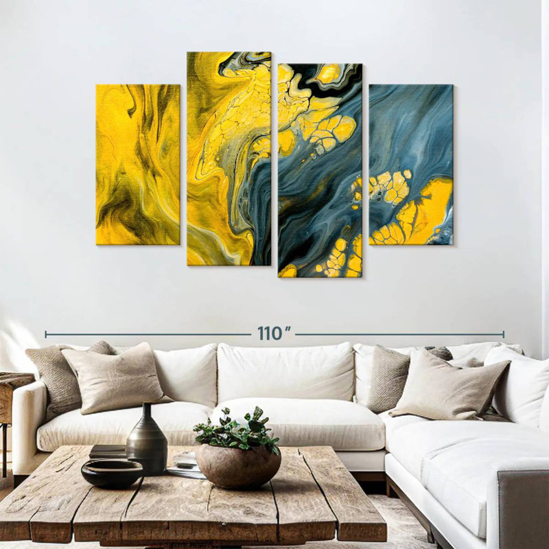 Avery Marbled Abstract, 54" H x 84" W