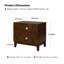 Whisnant Modern 66cm W 2-Drawer Bedside Table with Charging Station Set of 2-759047975