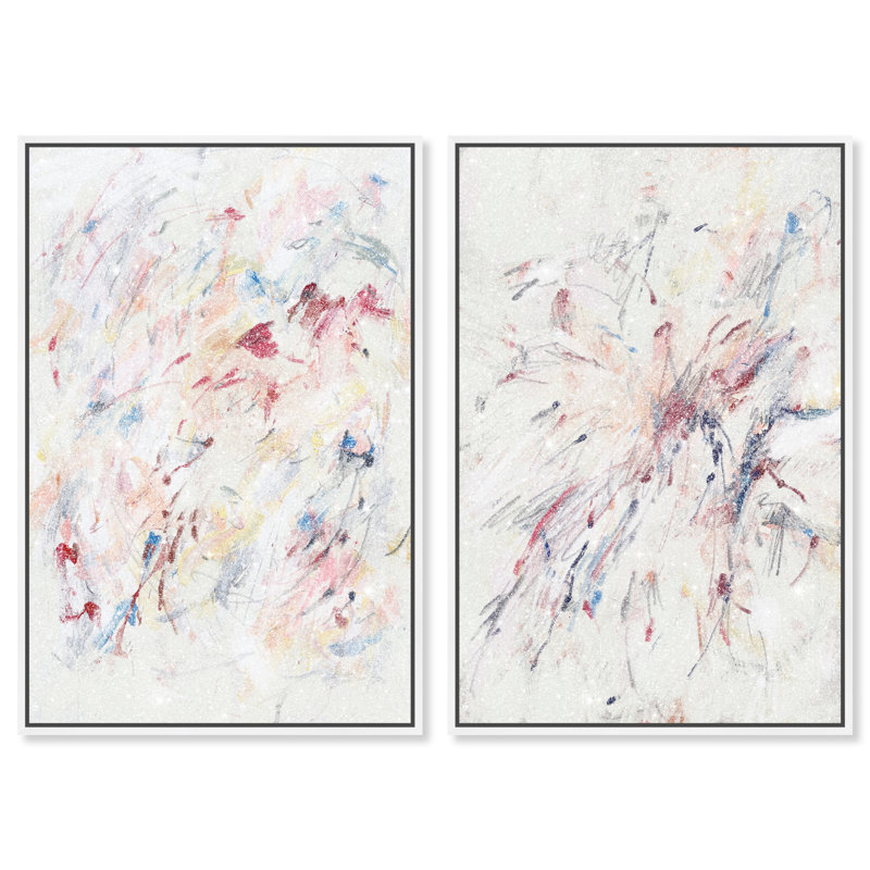 Feels Like Love Set Set by Oliver Gal, 50"H x 34"W, White Floater Frame