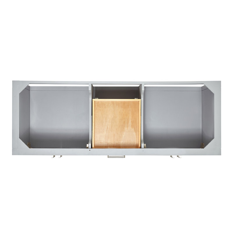 Magnolia Bath Vanity Oval Basin, White Quartz, Oval , Gray