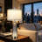 Taifa Glass Table Lamp with Nightlight and USB Charging Ports AC Outlet-371395308