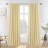 Goffredo 100% Blackout Natural Linen Curtains for Bedroom  Double Layer Drape Farmhouse Thermal Insulated Rod Pocket Back Tab Full Light Blocking 2 Panels for Living Room Nursery-1001974385-1001974341