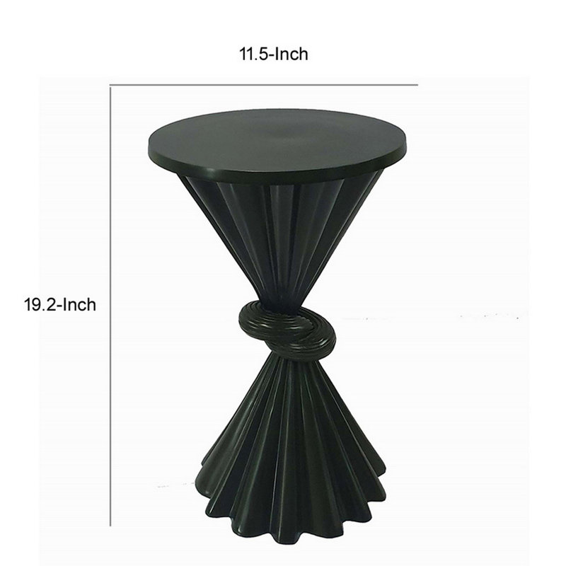 Table de bout à piédestal Camillo, Noir