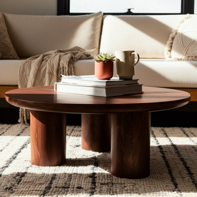 Faustine Coffee Table, Dark Brown