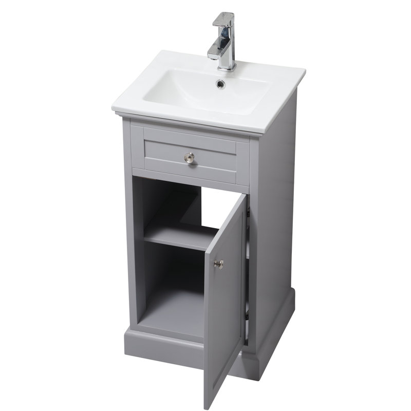 Ensemble de meuble-lavabo simple 18 po Ameriah, gris