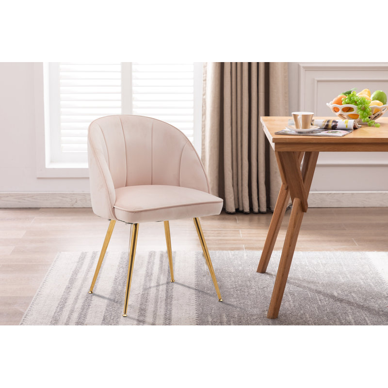 Marcellus Velvet Office Chair, Pink