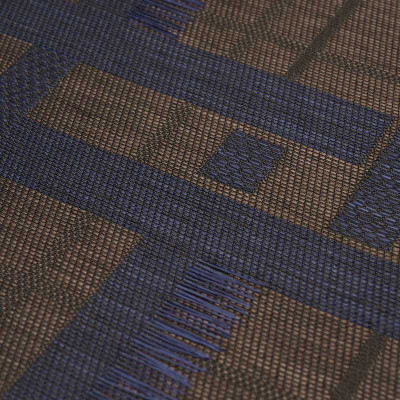 Papier peint Schumacher x Patterson Flynn Axel, Bleu marine / espresso