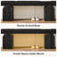 Banc d'entrée, long banc à chaussures noir 59 "avec bases arquées, mobilier d'intérieur en bois pour le hall d'entrée-980292016