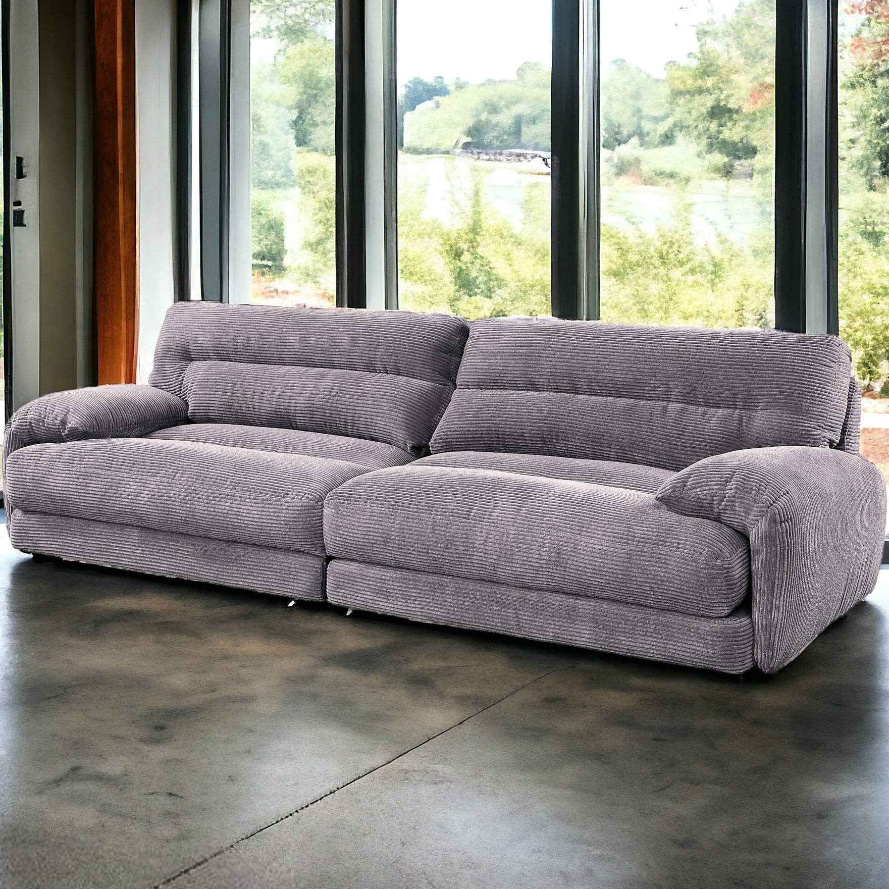 Hokku Designs Gray Corduroy With A Comfortable Sitting Position Stylish ...