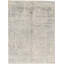 Hand-Knotted High-Quality Silver and Aqua Area Rug