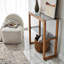 Commode Bellest, finition noyer, 33,5 po x 33,5 po x 12,2 po | Fabrication 100% pin massif | Solution de rangement élégante pour la chambre à coucher ou le salon | Conception durable et élégante, parfaite pour les espaces contemporains-451484801