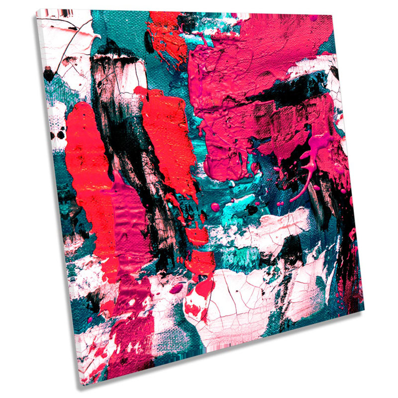 Modern Paint Grunge - Wrapped Canvas Painting, 60cm H x 60cm W x 2cm D