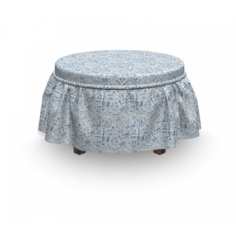 Ensemble de housse pour repose-pieds à coussins de boîte 2 pièces doodle physique