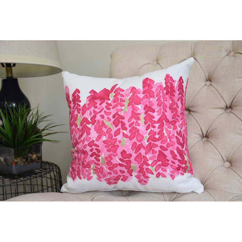 Flower Bell Square Pillow Cover & Insert, 20" x 20", Pink, Outdoor