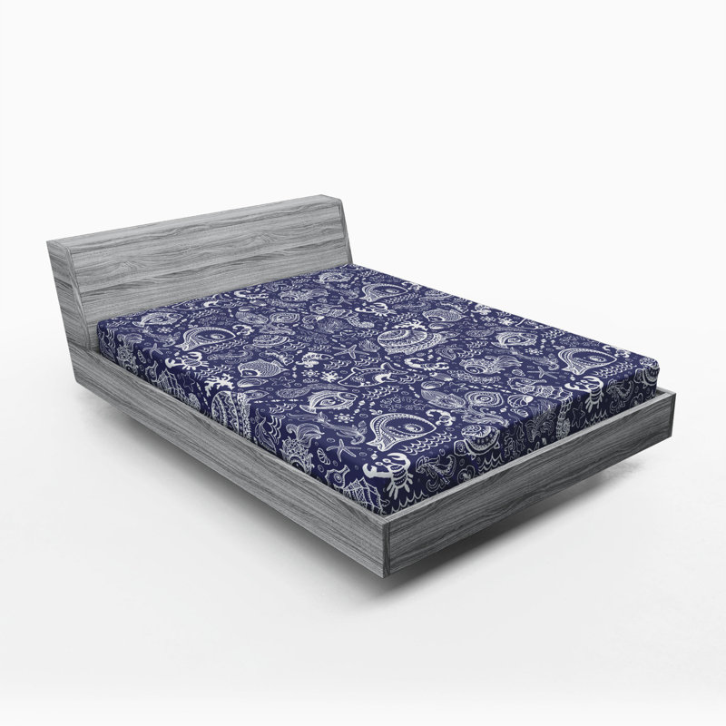 Microfiber Fitted Sheet, Queen Fitted Sheet, Pattern 1