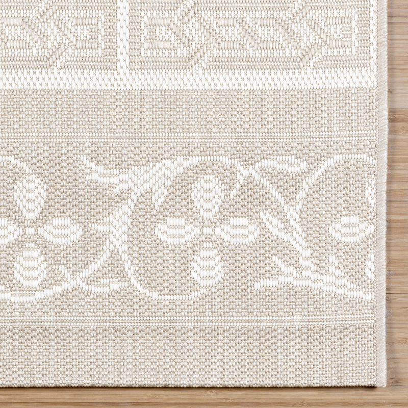 Tapis intérieur / extérieur tissé à plat toutes saisons Paseo Astrid, Rectangle 6 pi 6 po x 9 pi 6 po