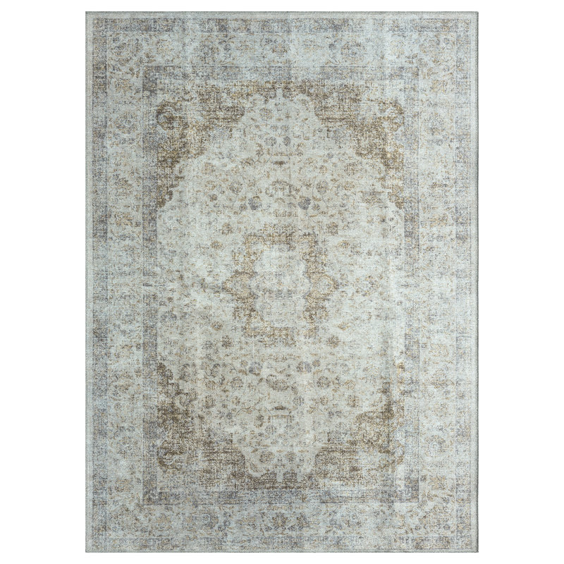 Tapis doré lavable Kensington, Rectangle 3 pi 11 po x 5 pi 3 po