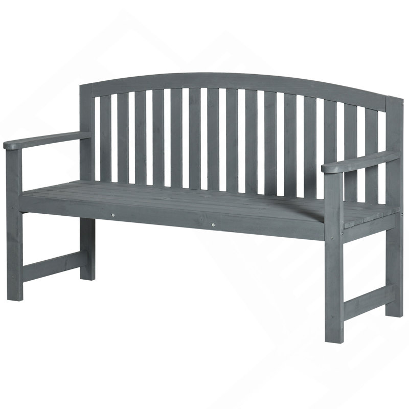 Banc en bois pour l'extérieur Outsunny, Gris