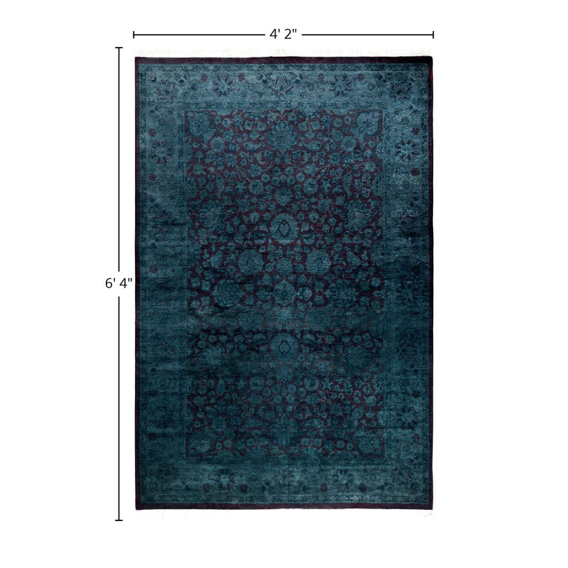Ivaila One-of-a-Kind 4' 2" X 6' 4" Hand Knotted Area Rug