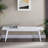White Solid Wood Entryway Bench With Slatted Surface And Style Surface, Stylish Add-On